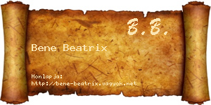 Bene Beatrix névjegykártya