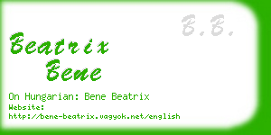 beatrix bene business card